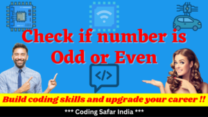 Read more about the article Write a program to check if number is odd or even.