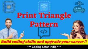 Read more about the article Write a program to print a triangle pattern as shown below